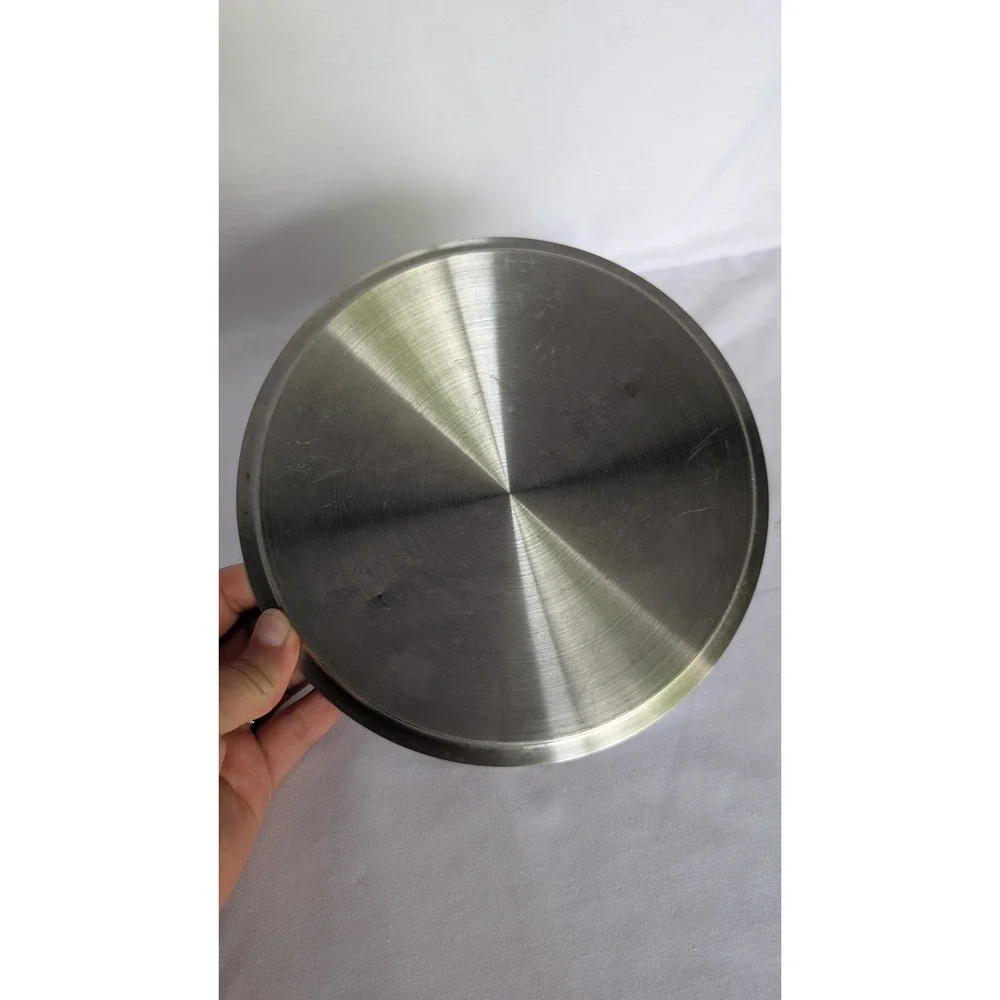 Unbranded Stainless Steel Replacement Pot Lid 7.5 Inch Silver Arched Handle